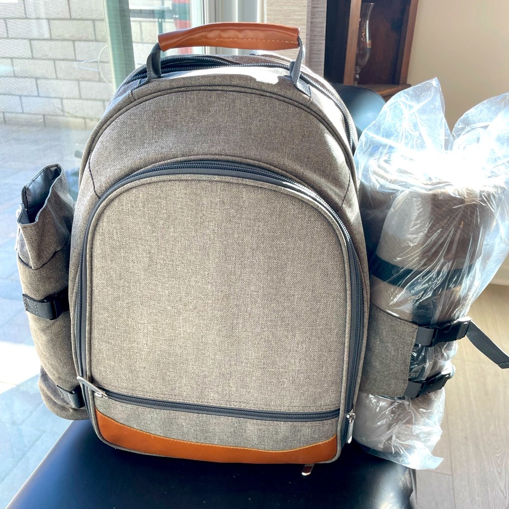 Cute Picnic brown backpack